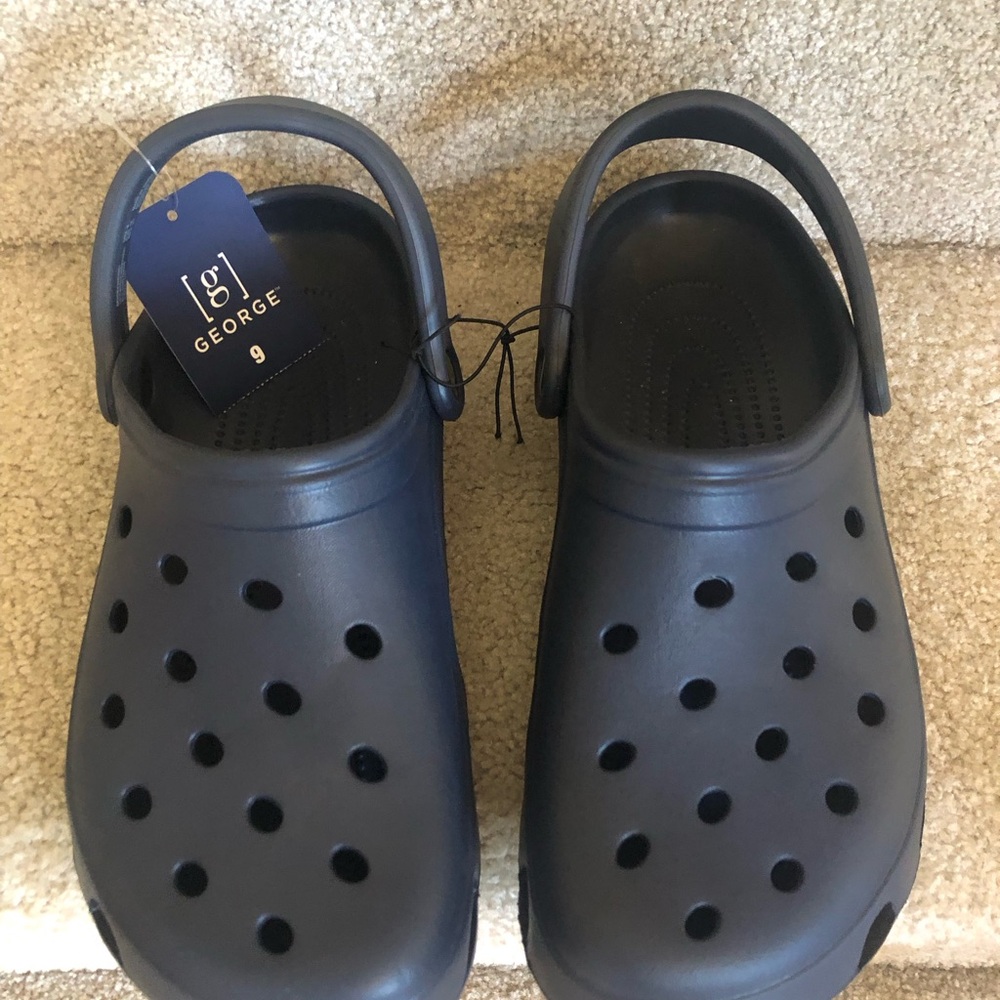New Men’s George Navy Blue Slip-On Clog Sandals size 9